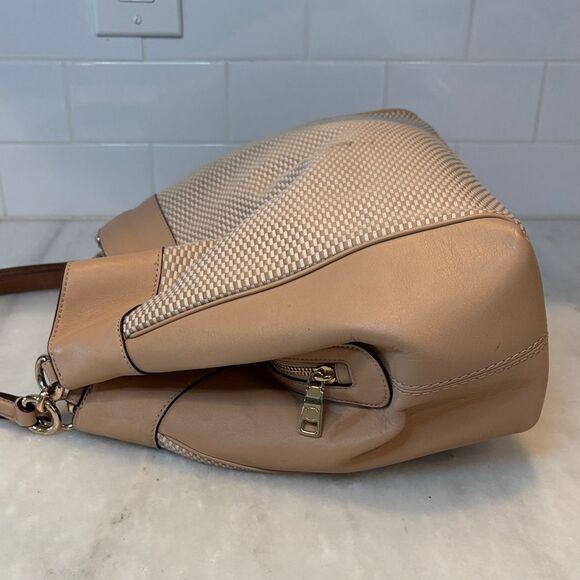 Coach Lexy Jacquard Canvas & Leather Shoulder Bag - Picture 9 of 16